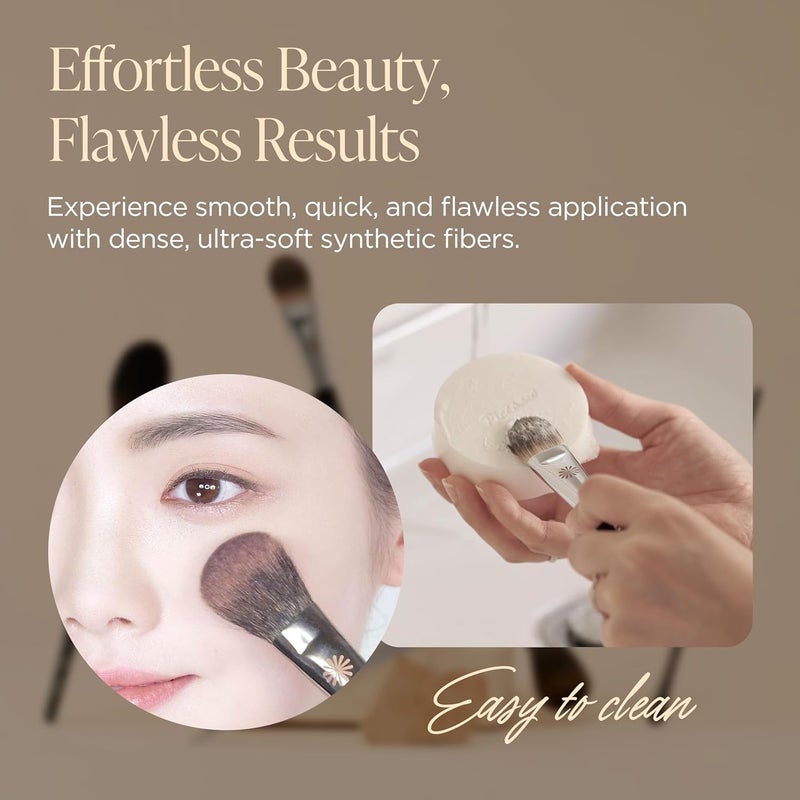 Piccasso 108 Blusher Brush – Soft Gray Squirrel Hair for Smooth and Natural Cheek Makeup, Fluffy Powder Applicator with Excellent Color Payoff, Small Face Brush for Daily Use, Professional Beauty - Image 5